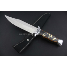 Cuchillo de caza de la manija de madera (SE-0427)